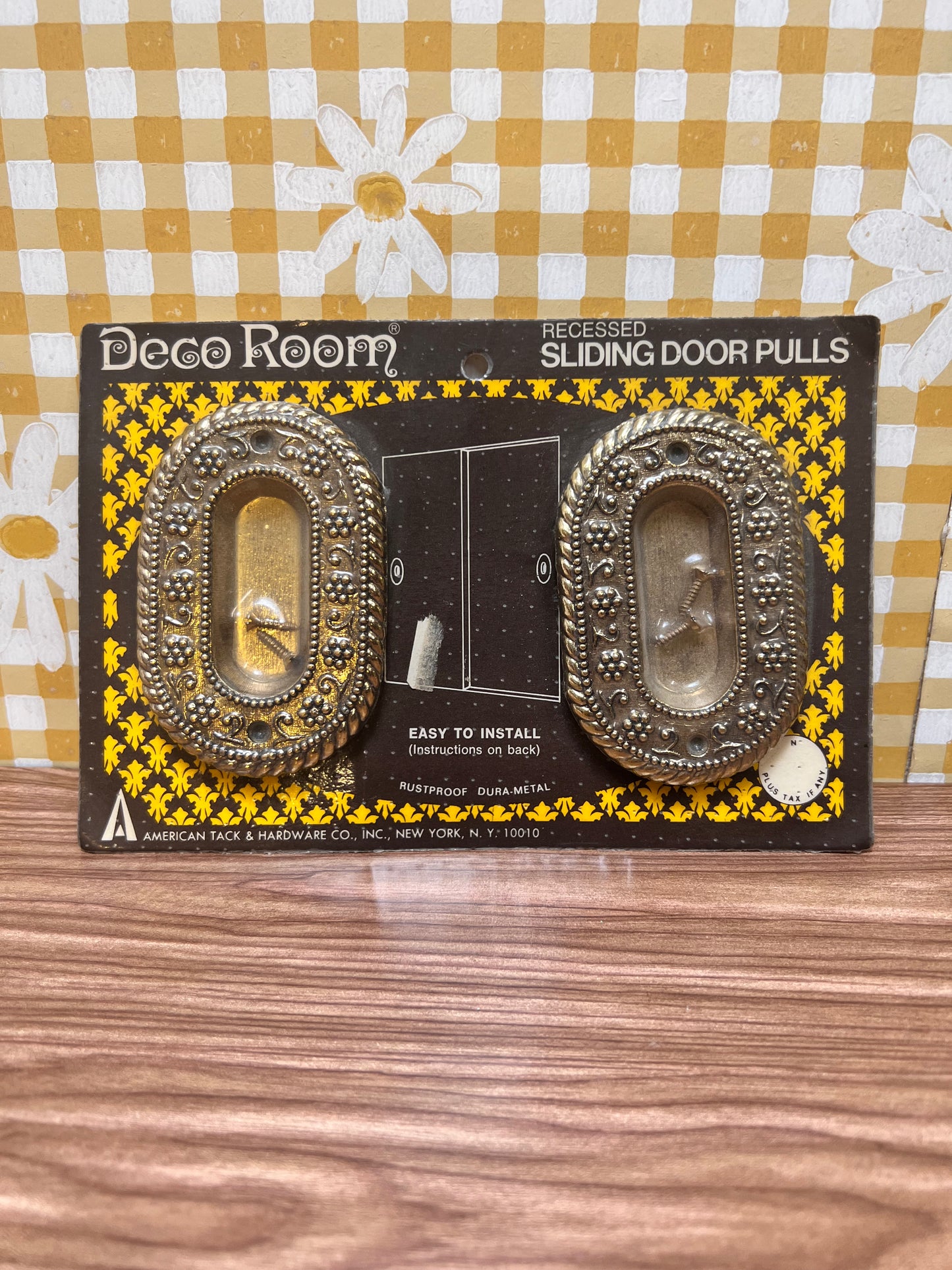 Vintage Hardware - Brass Tone Sliding Door Pulls - Deco Room