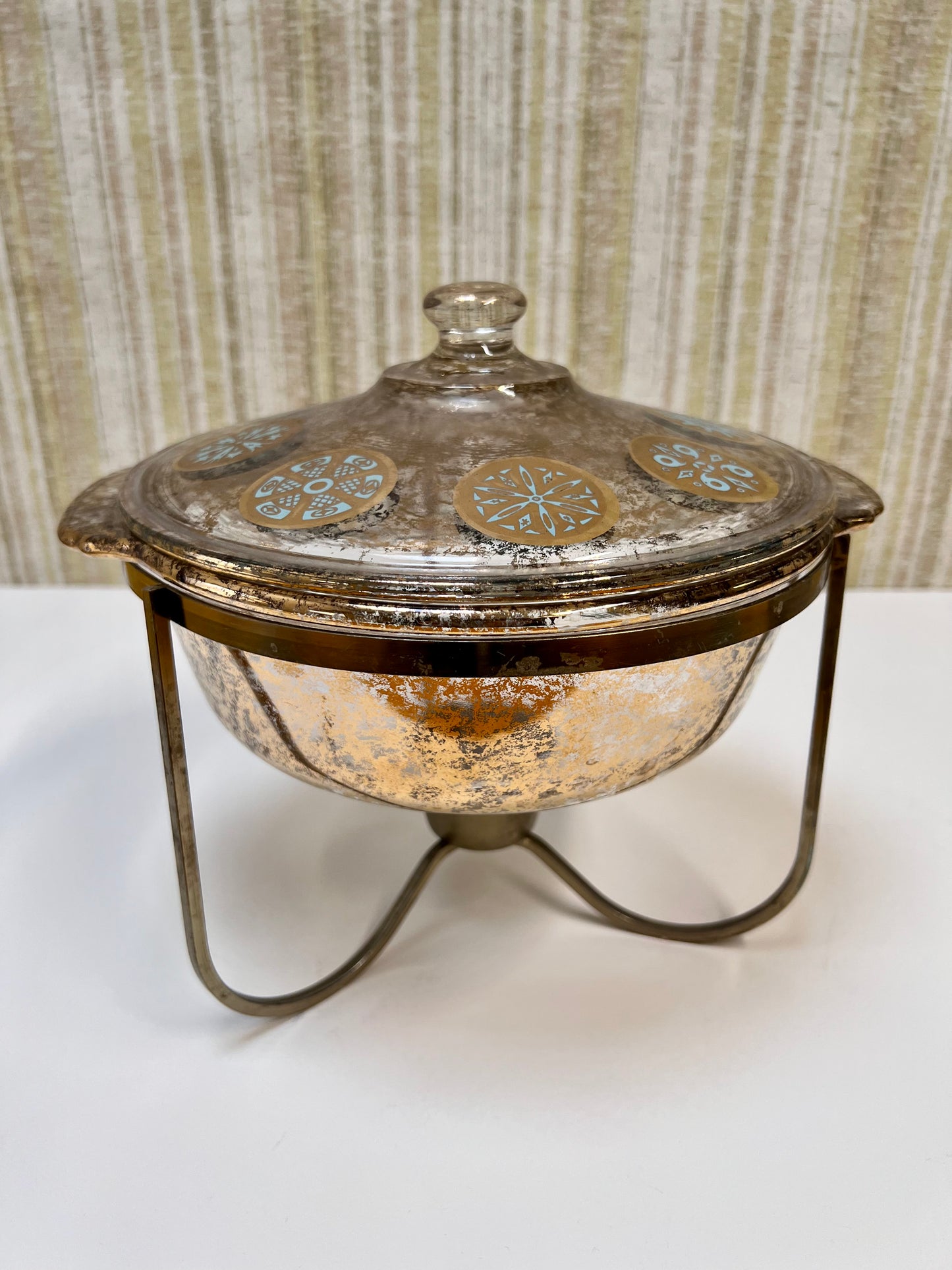 Vintage Kitchen - Mid Century Serveware - Covered Casserole Dish - Georges Briard - Fire King