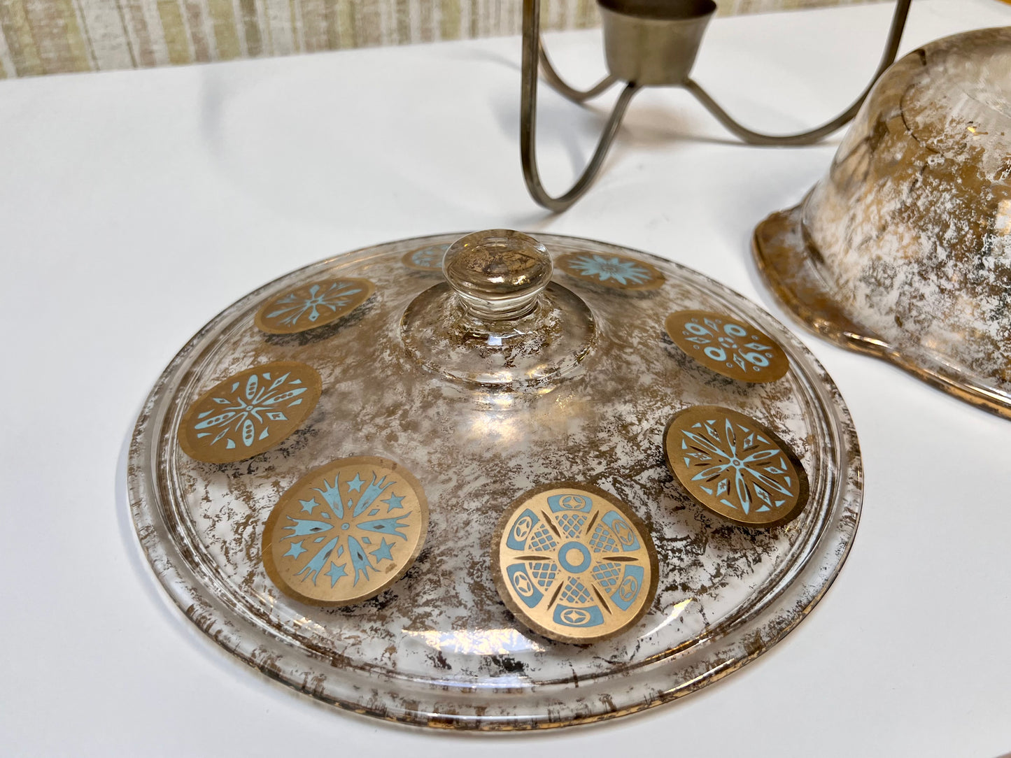 Vintage Kitchen - Mid Century Serveware - Covered Casserole Dish - Georges Briard - Fire King