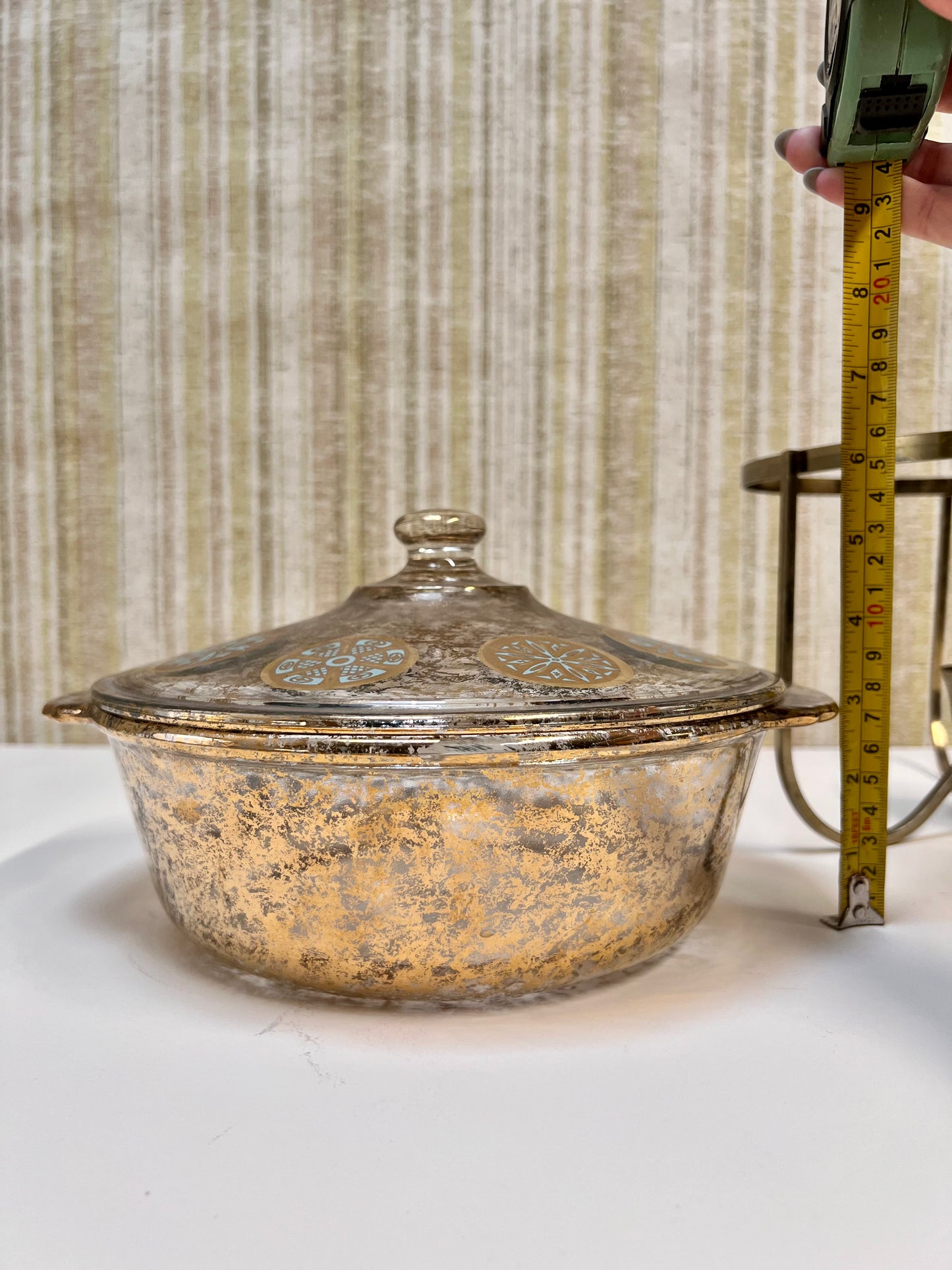 Vintage Kitchen - Mid Century Serveware - Covered Casserole Dish - Georges Briard - Fire King