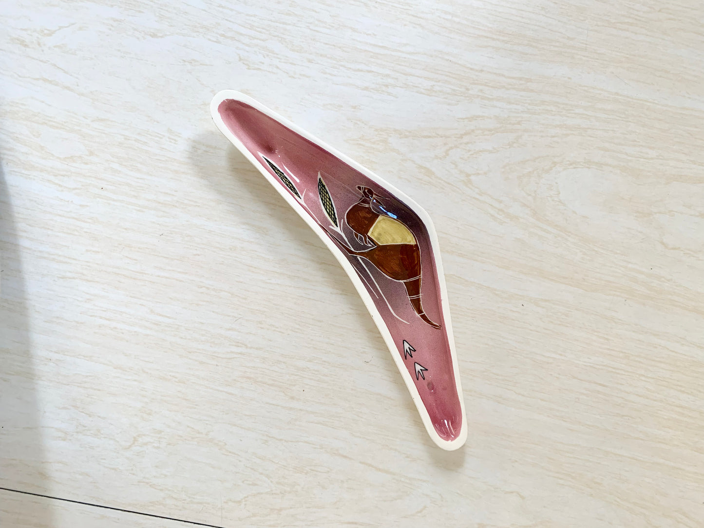 Ana Studios Boomerang Dish - Pink Kangaroo