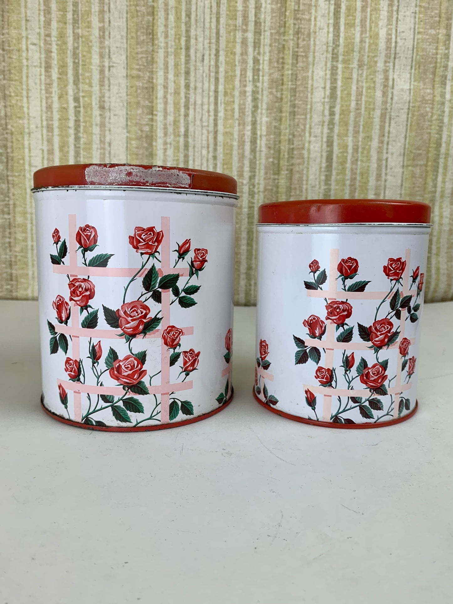 Decoware Rose Trellis Canisters - Set of 4