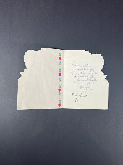 Vintage Ephemera - Valentine’s Day Card - A Valentine Reminder - Rust Craft USA