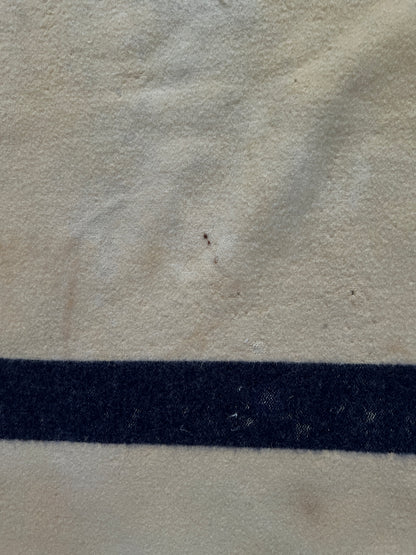Vintage Military Issue Wool Blanket – WWII US Navy Blue Stripe
