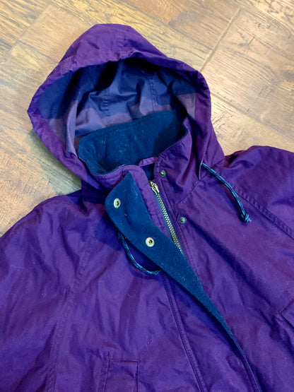 Vintage Pacific Trail Outdoor Fleece Lined Hooded Jacket - Eggplant Purple - Medium