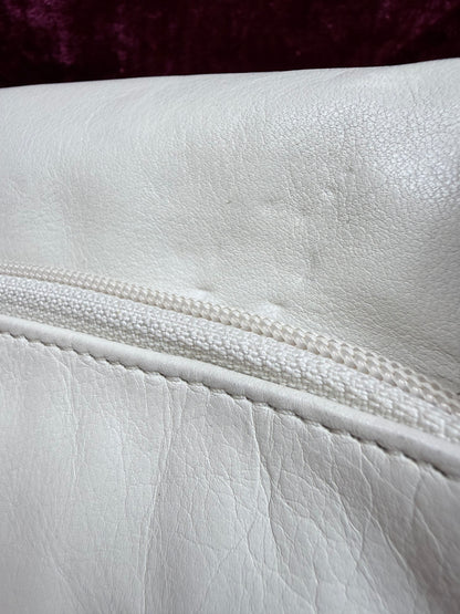 Vintage Y2K Leather Easy Spirit Crossbody Bag – Soft Ivory Organizer Style