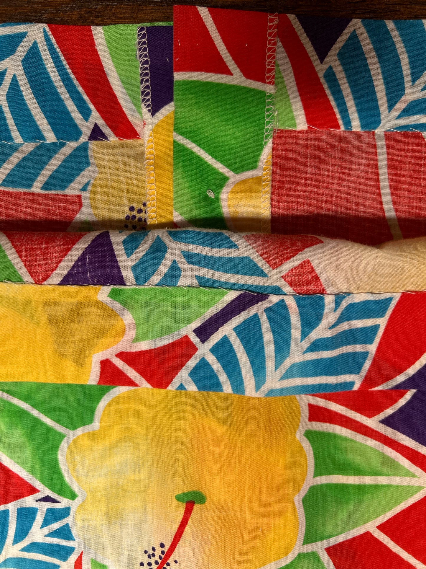 Vintage Russ Cotton Hawaiian Shirt - Tropical Floral Camp Shirt USA Made - Large