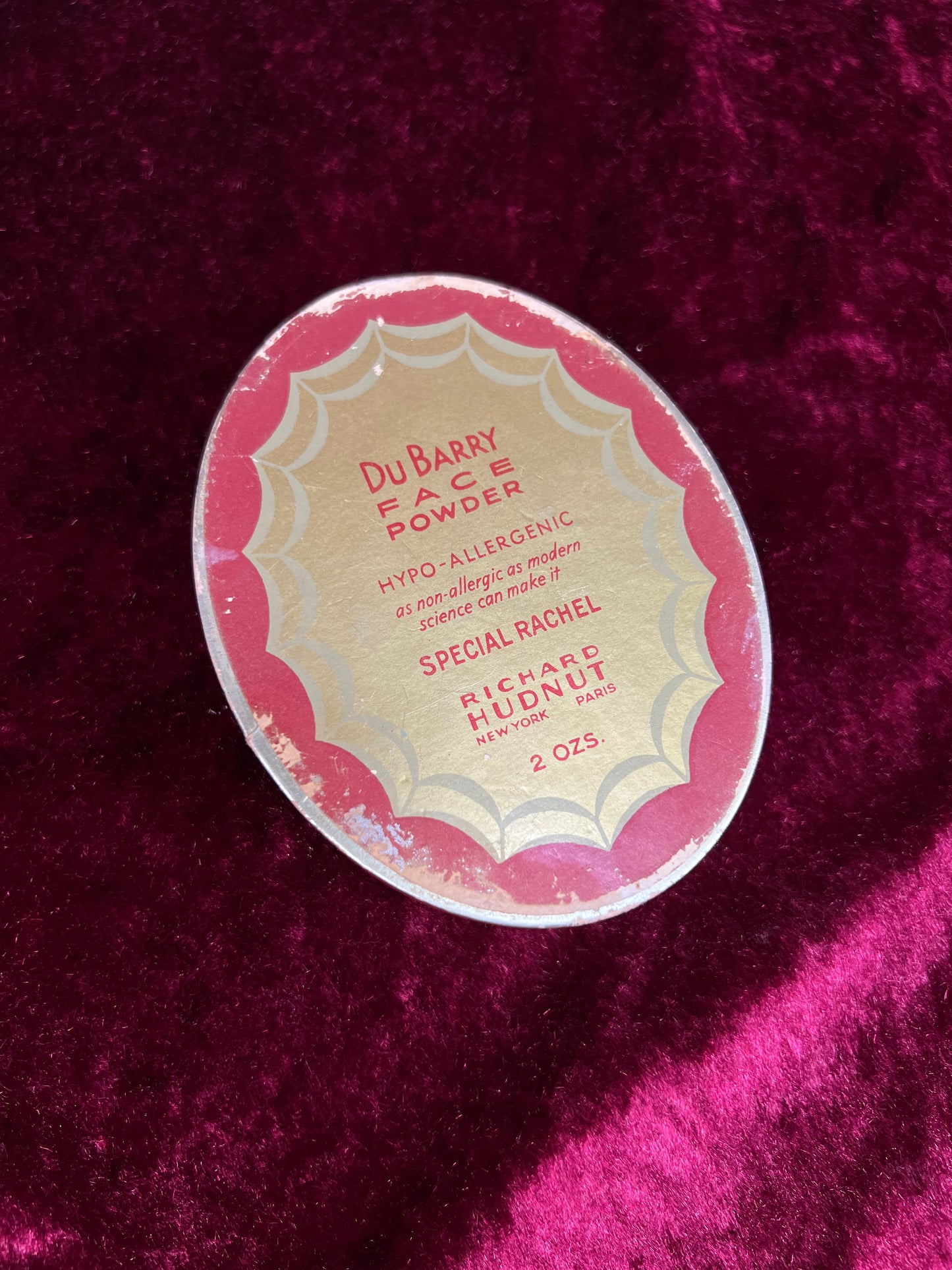 Vintage Richard Hudnut Du Barry Face Powder Box – Special Rachel Cameo Portrait