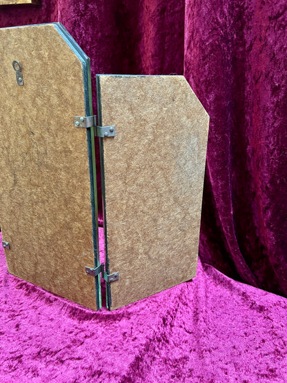 Vintage Home Decor - Triptych Vanity Mirror with Spooky Finish