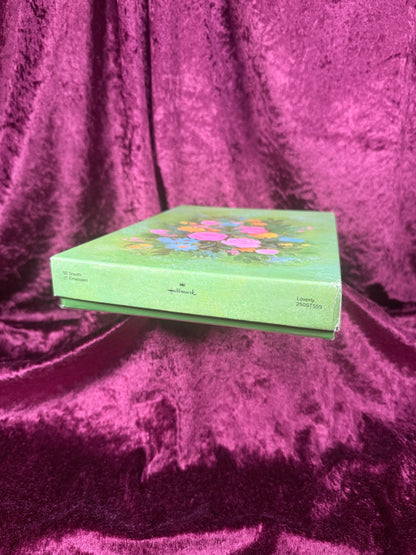 Vintage Floral Stationery Writing Set - Hallmark Boxed Letter Paper & Envelopes