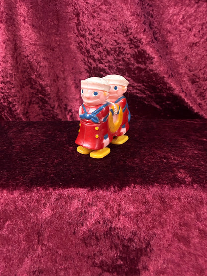 Vintage Ramp Walker Plastic Toy Set – Duck Sailor Piggy Kitsch Novelty Lot