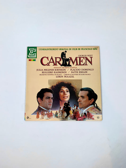 Vintage 12" Vinyl Record - Georges Bizet Carmen Excerpts - 1984 Erato - RCA Records - #751133