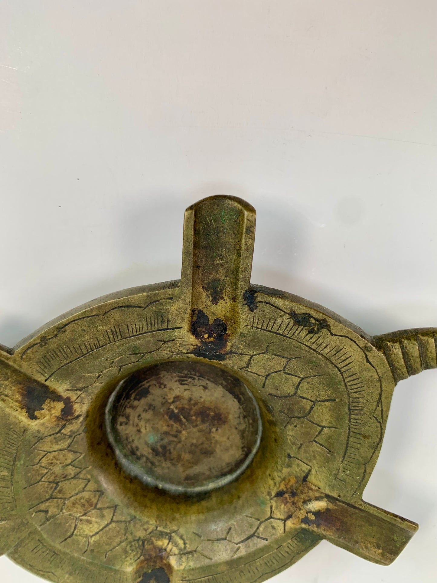 Vintage Ashtray - Overturned Turtle - Brass