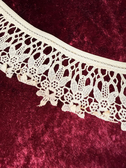 Vintage Lace Collar – Floral Openwork Peter Pan Style