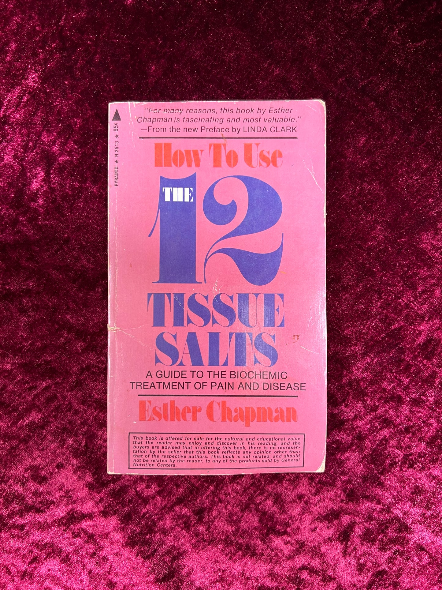 Vintage Paperback Book - How to Use the 12 Tissue Salts - Esther Chapman - Pyramid Books 1971