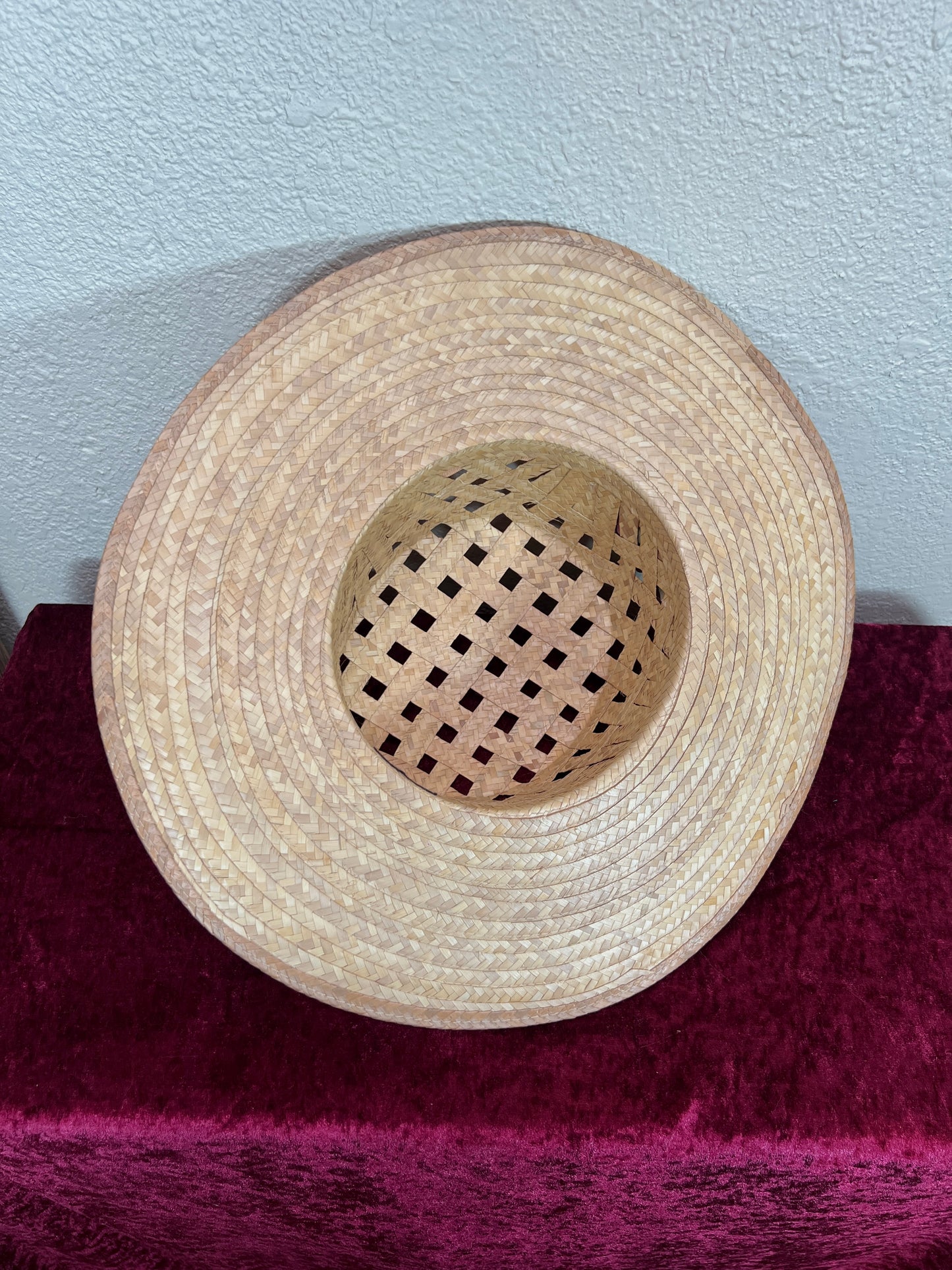 Vintage Accessories - Straw Sun Hat - Faux Flowers on Ribbon - Medium - The Hat Factory