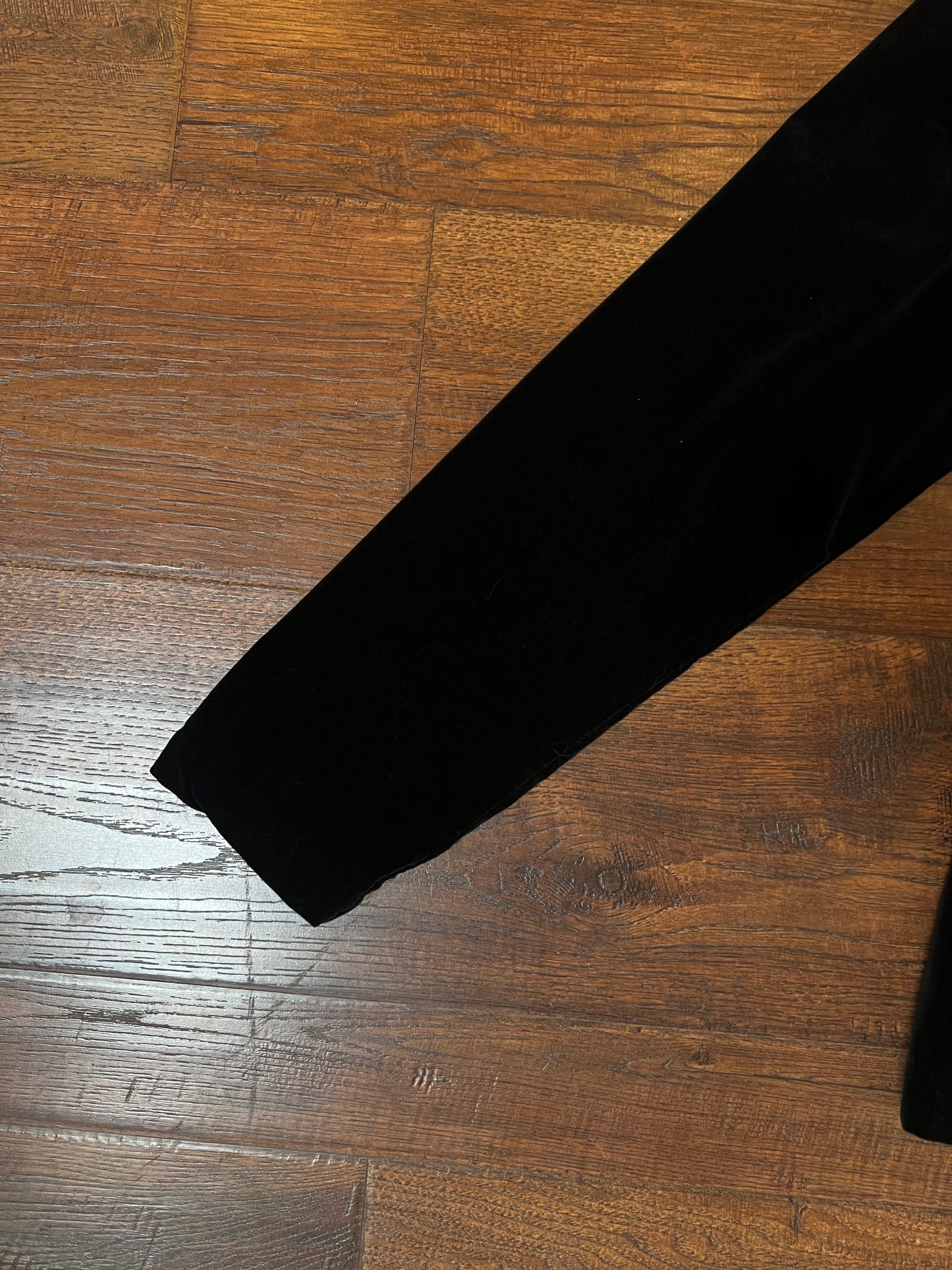 Vintage Paris Sport Club Cotton Velvet Utility Jacket - Black Fitted Snap Front - Medium