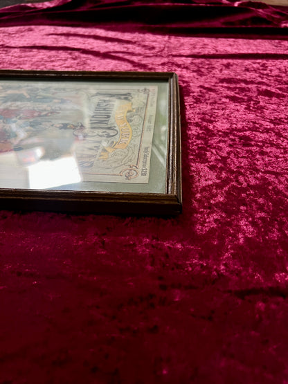 Vintage Framed Magazine Cover - 1885 New York Fashion Bazar George Munro
