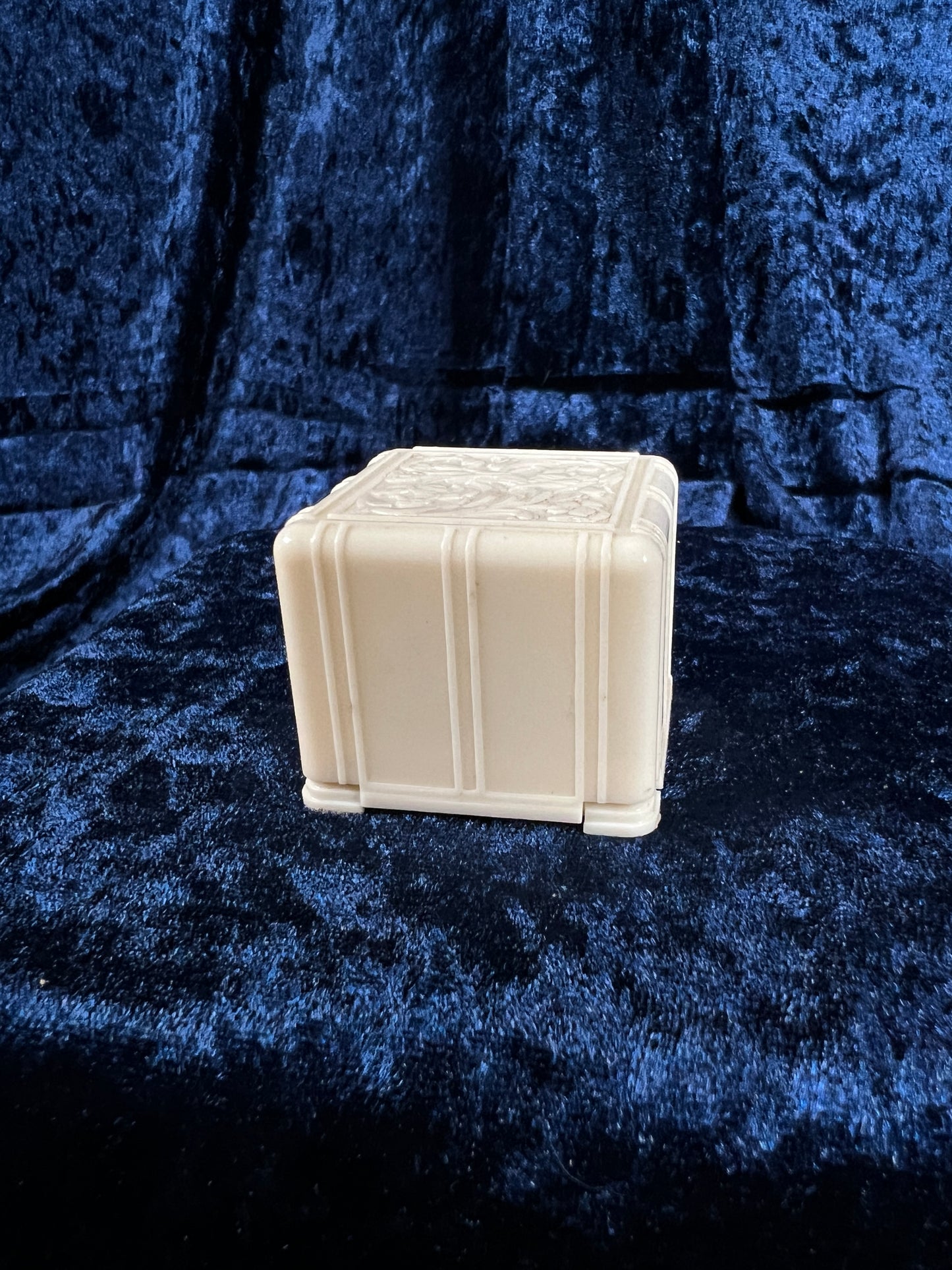 Antique Celluloid Ring Box – Art Deco Ivorine Footed Presentation Case