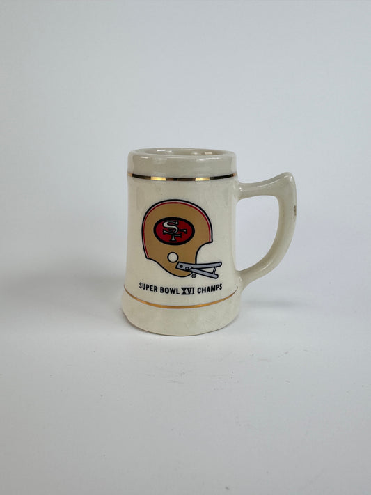 Vintage 1989 Super Bowl SF Giants Toothpick Holder or Shot Mug