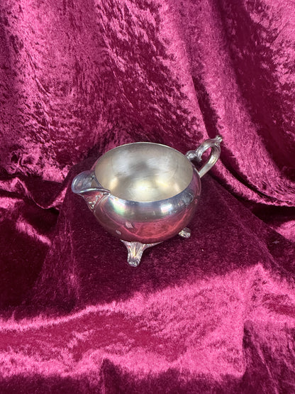 Vintage Silverplate Creamer – Apple Shaped Footed Pitcher
