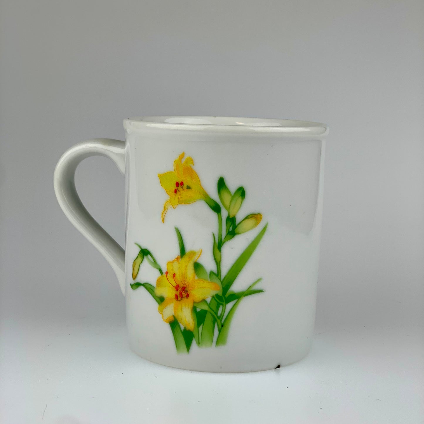 Vintage Toscany Collection Coffee Mug | Yellow Lillies | Made In Japan