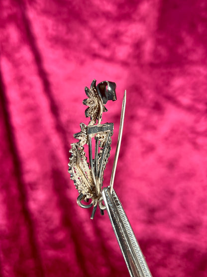 Vintage Jewelry - Brooch - 925 Silver - Flower Bouquet - Sperumv