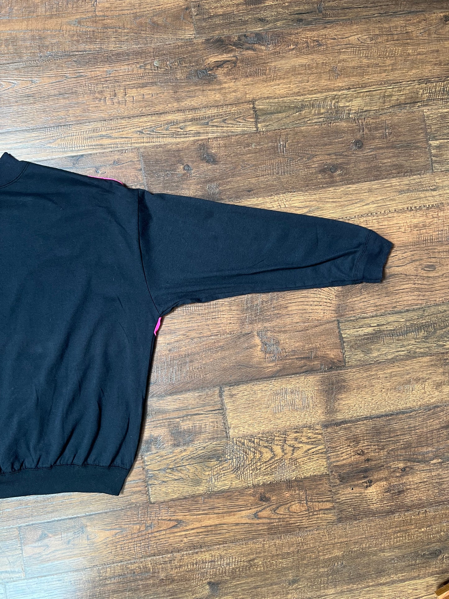Vintage Clothing - Lightweight Pullover Sweatshirt - 80's Neon Color Block - Ms. Jik - Large