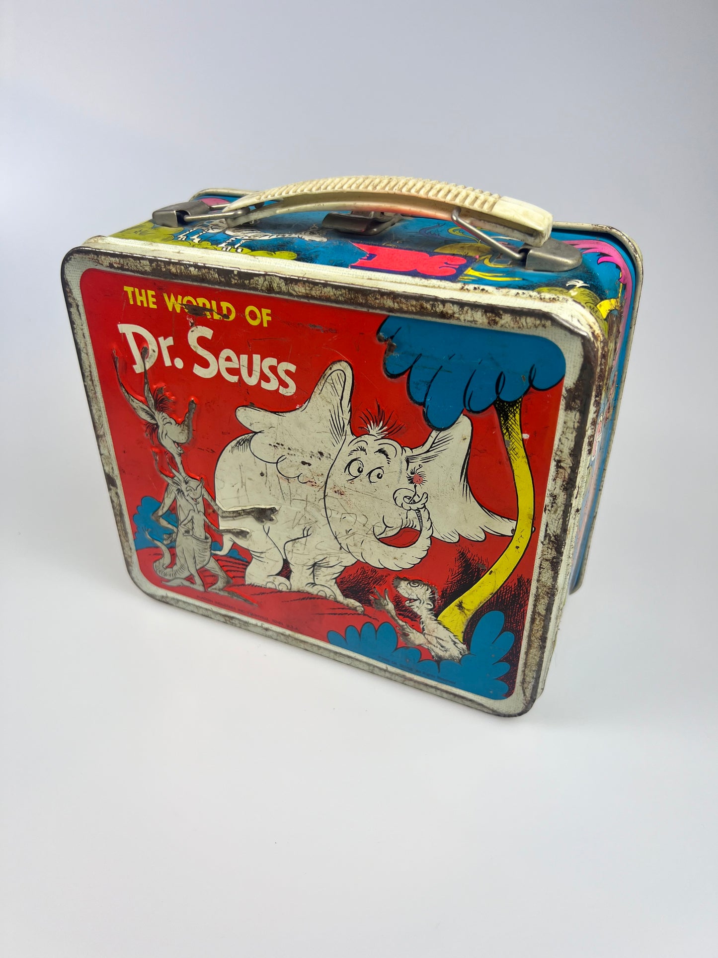 Vintage Metal Lunchbox - The World of Dr. Seuss - Cat in the Hat - 1970 | No Thermos