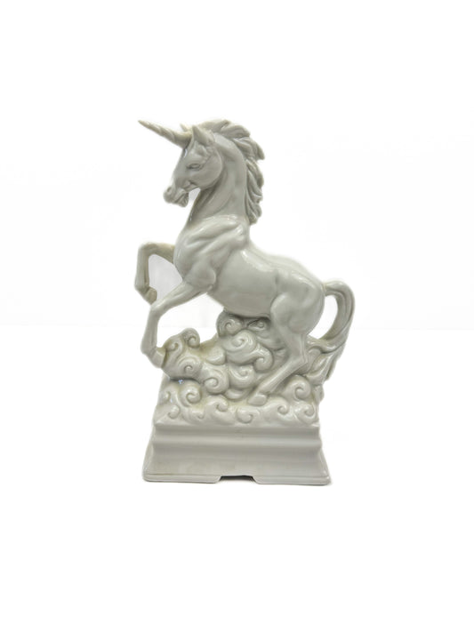 Vintage Porcelain Unicorn Figure Music Box - OMC Made in Japan