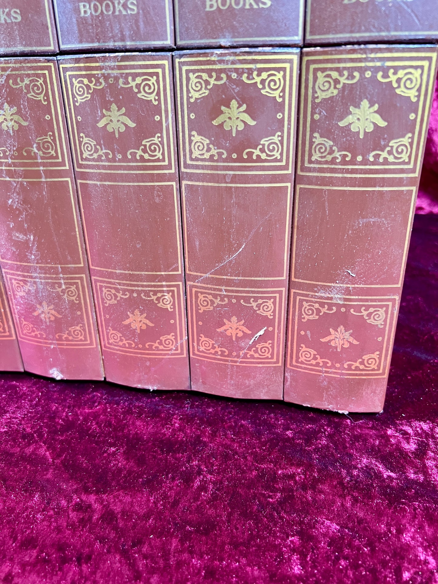 Vintage Barware - Mid Century Hidden Leather Bound Book Bar - World's Greatest Books - Japan