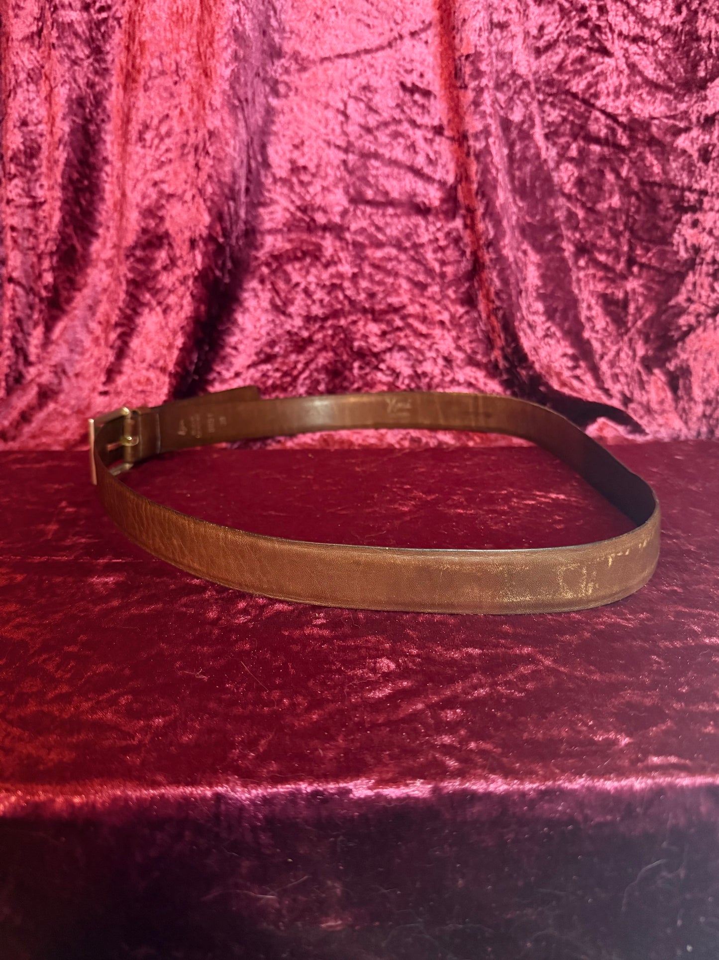 Vintage Accessories - Harris California Glove Leather Belt - Brown - M/L