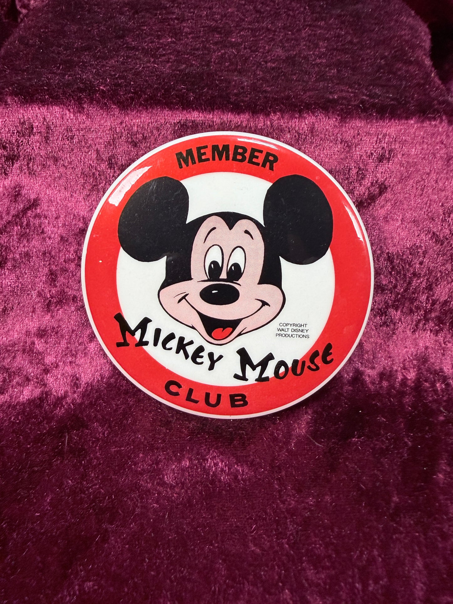 Vintage Metal Button – Mickey Mouse Club Member Pinback