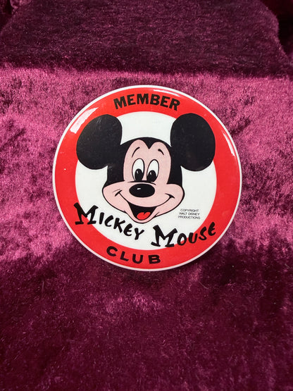 Vintage Metal Button – Mickey Mouse Club Member Pinback