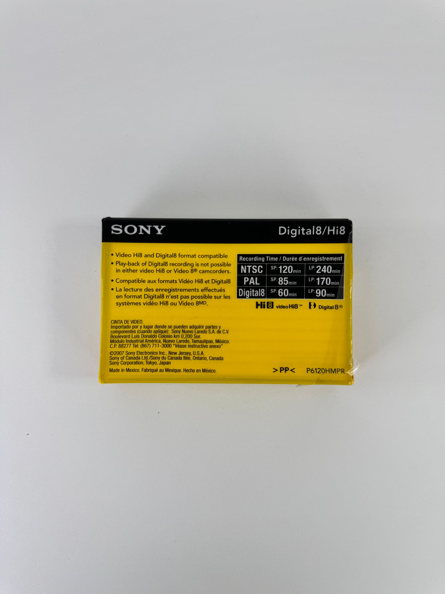 Sony Hi8 60 min Digital8 120 min HMP Cassette Tape - New Sealed