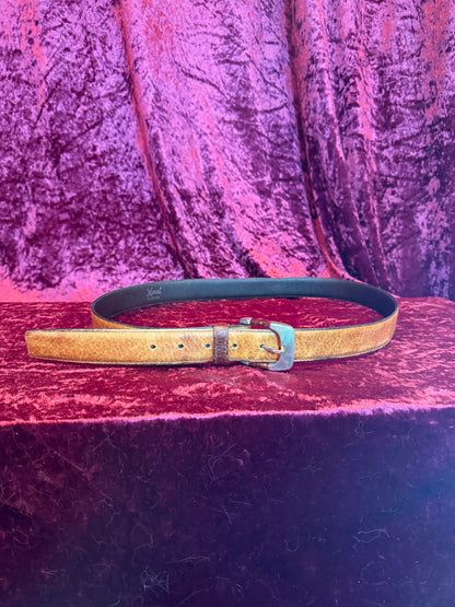 Vintage Accessories - Harris California Glove Tanned Steerhide Leather Belt - Brown - M/L