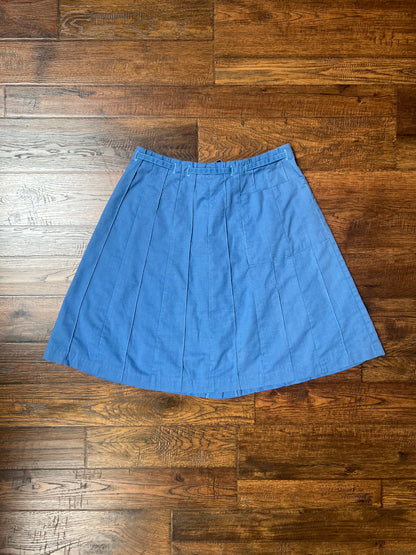 Vintage Clothing - Tie Waist Circle Skirt - Light Denim Blue - Medium