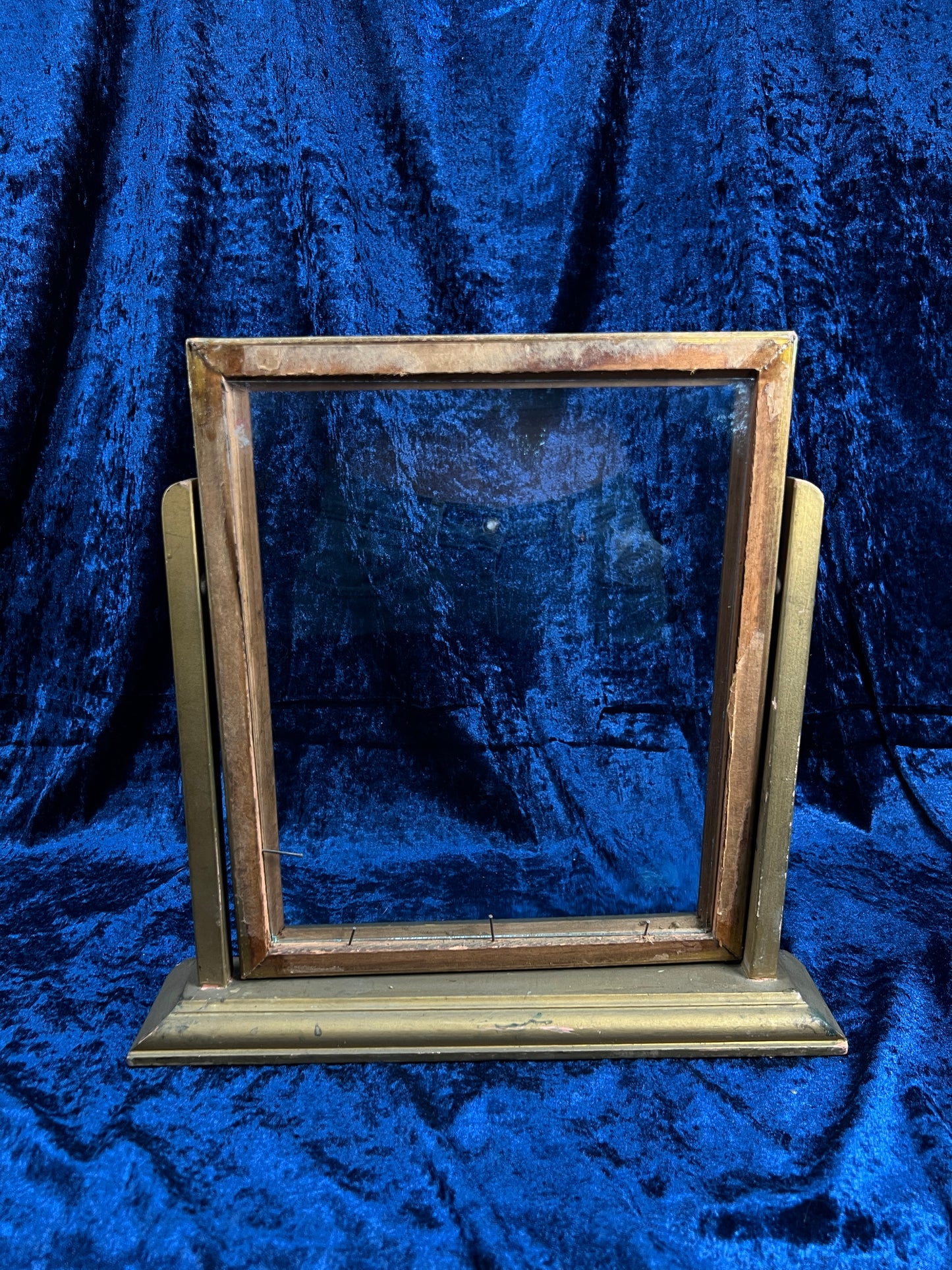 Antique Art Deco Picture Frame – Gold & Charcoal Ornate Tilt Design