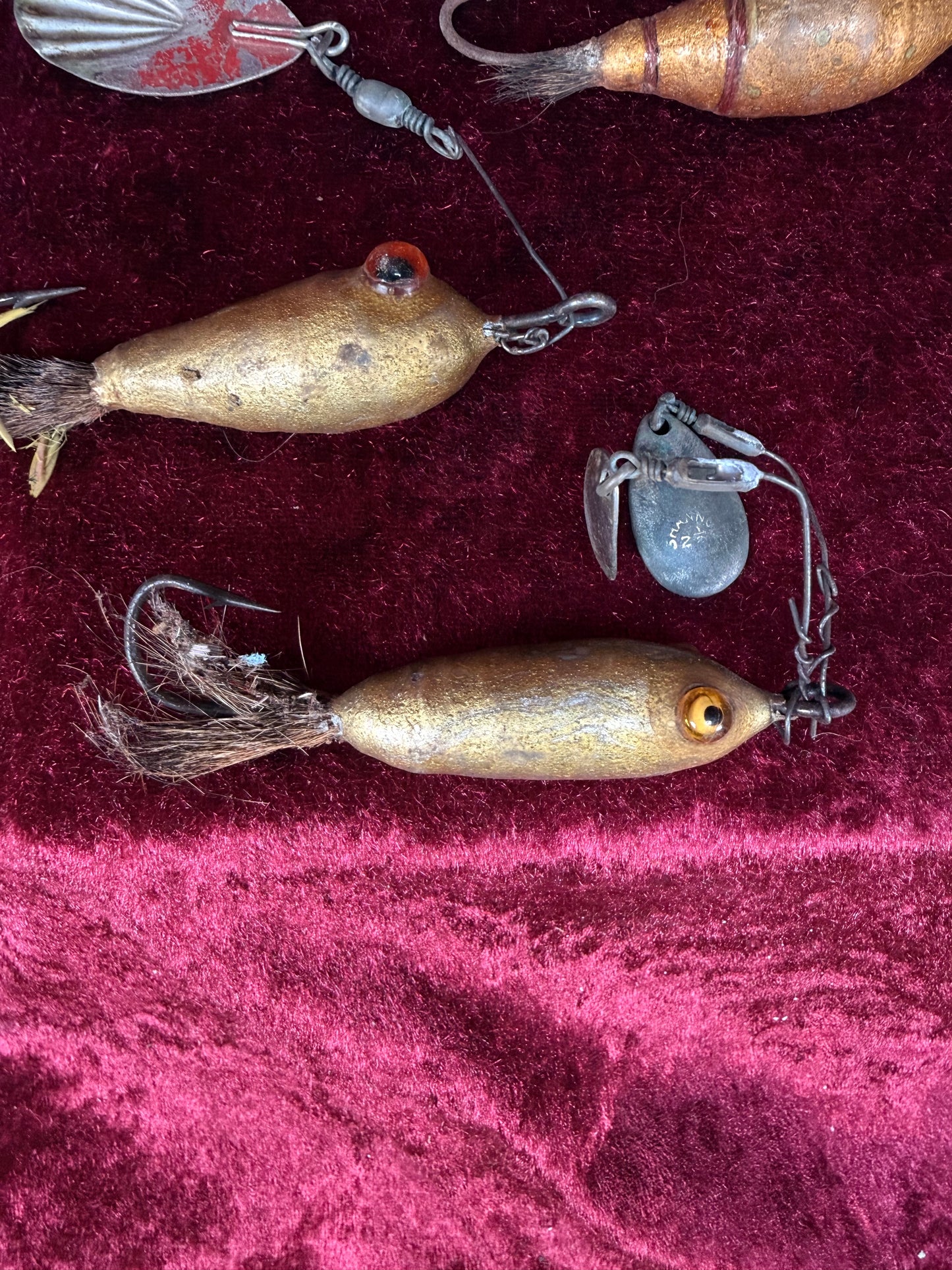 Vintage Glass Eye Fishing Lure Lot of 3