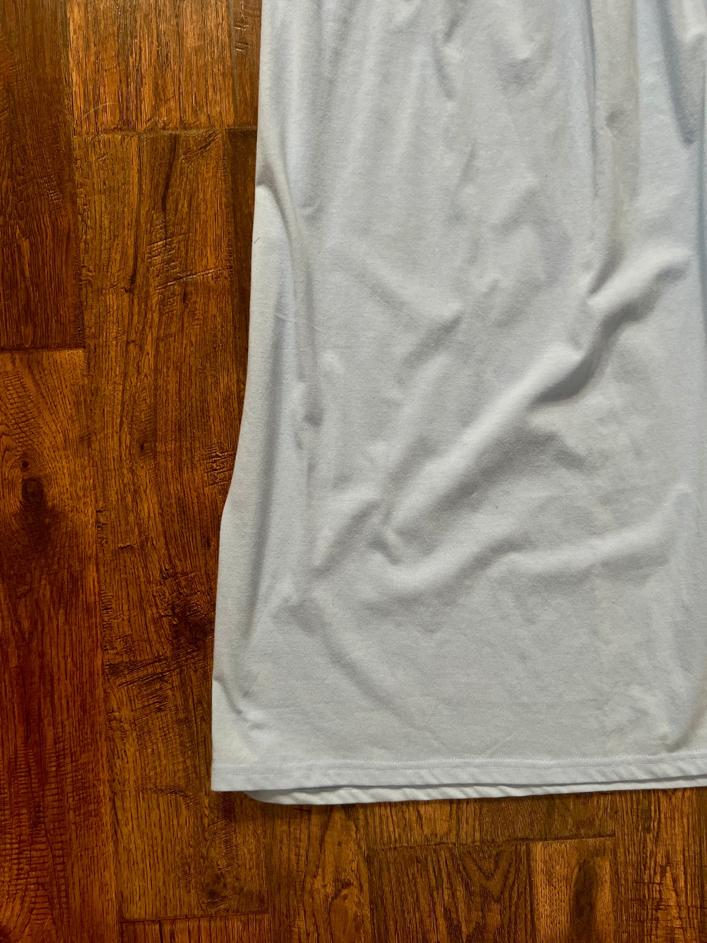 Vintage Blue Cotton Blend Nightgown - Embroidered Lace Yoke - Anthony Richards