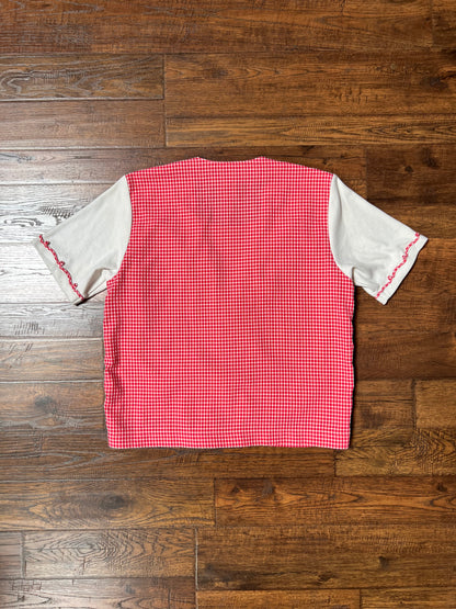 Vintage Clothing - T-Shirt Vest - Red Gingham - Koret Francisca - Medium
