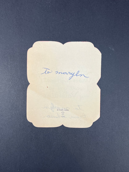 Vintage Ephemera - Valentine’s Day Card - To My Valentine - A-Meri-Card