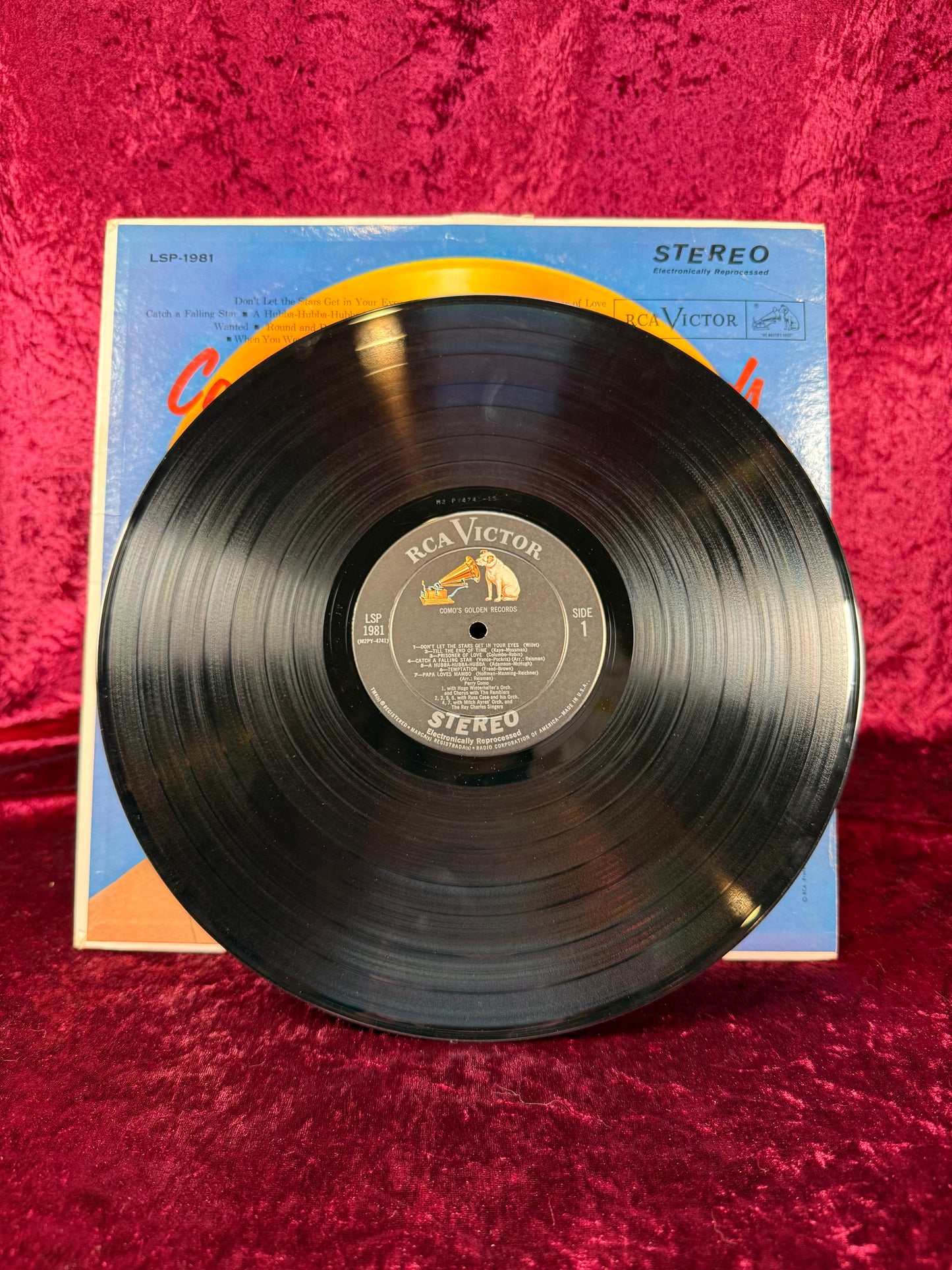 Vintage 12" Vinyl Record - Perry Como - Como's Golden Records - RCA Records - 1958