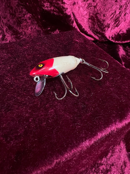 Vintage South Bend Fish-Obite Fishing Lure - Red Head Plug with Original Box