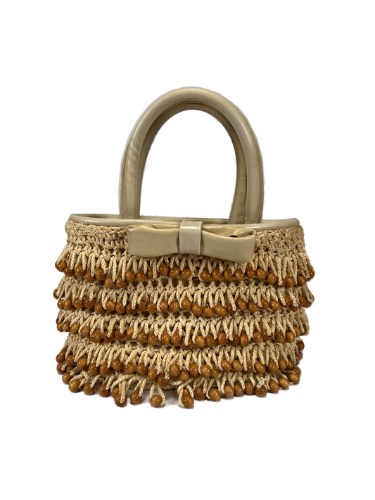 Vintage Purse - Top Handle Handbag - Beaded Crochet - ADG Fashion Imports Japan