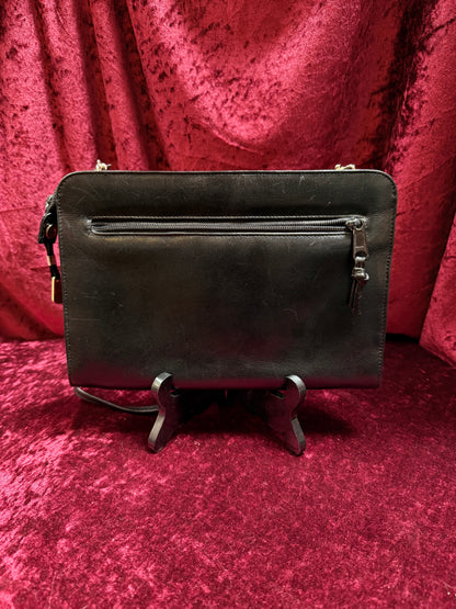 Vintage Accessories - Saks Fifth Avenue Black Clutch with Detachable Shoulder Strap
