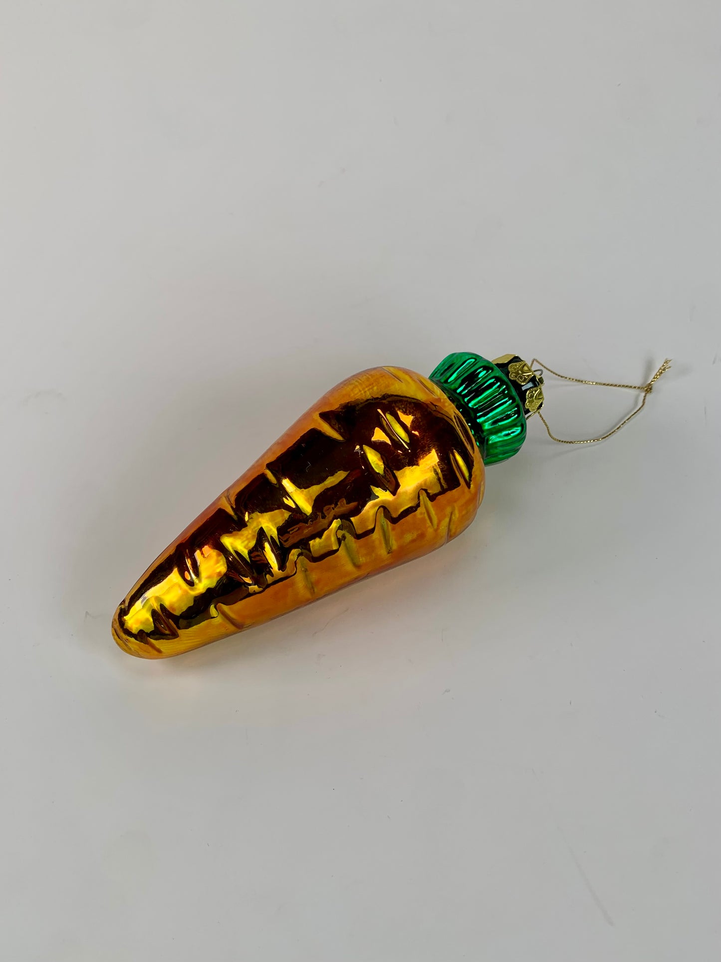 Vintage Christmas Ornament - Glass Carrot - Made In Taiwan