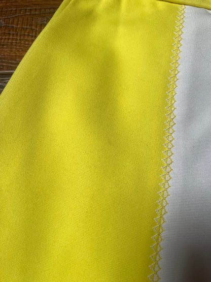 Vintage Clothing - A-Line Above Knee Mod Skirt - Yellow and White - Medium - Haymaker