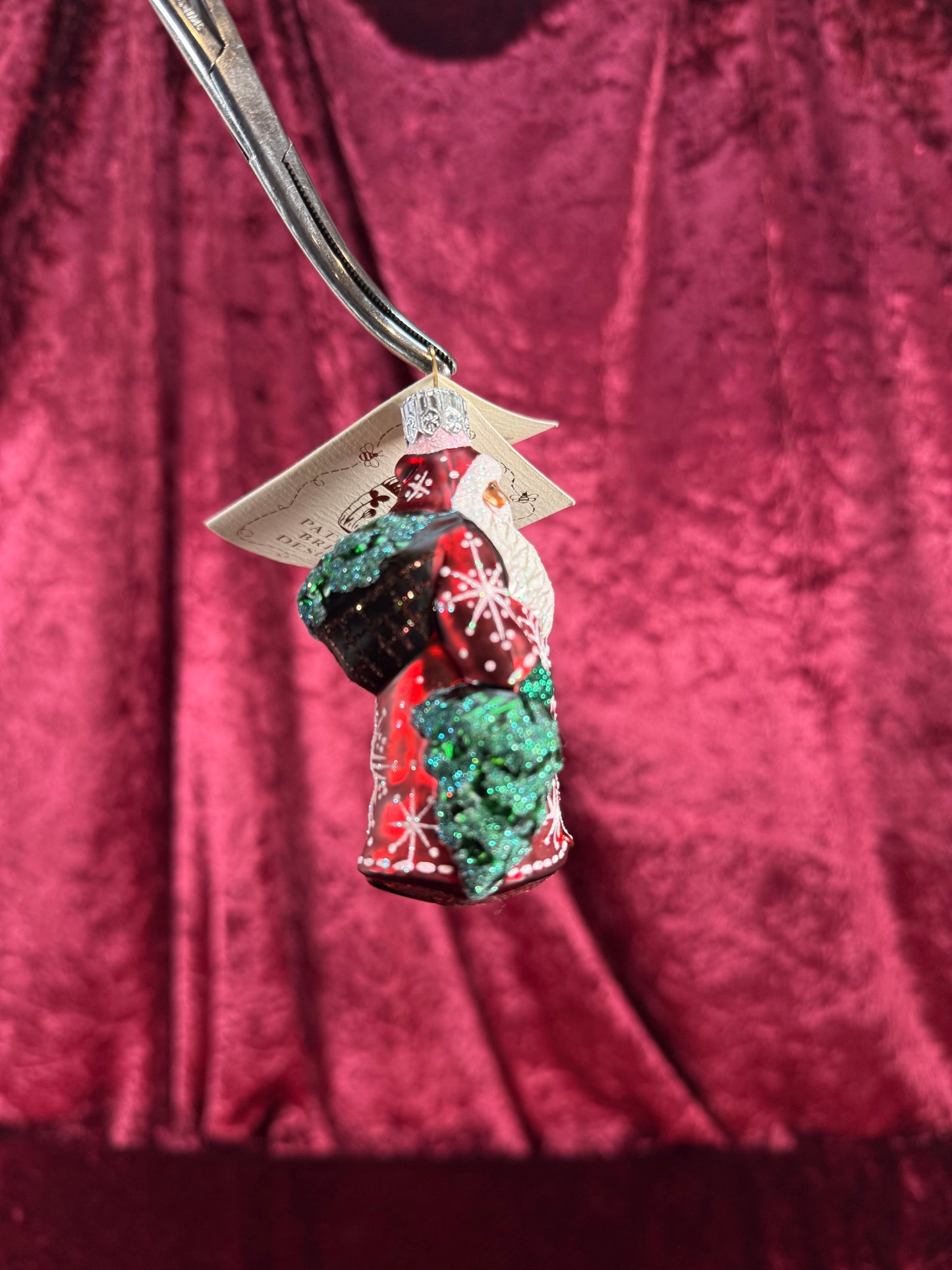 Vintage Christmas - Handblown Glass Ornament - Santa Claus Through The Woods - Patricia Breen - Poland