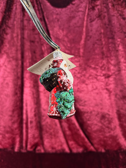 Vintage Christmas - Handblown Glass Ornament - Santa Claus Through The Woods - Patricia Breen - Poland